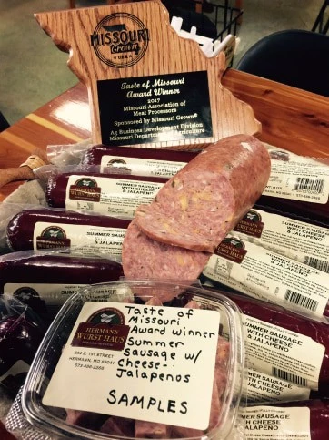 Award Winner Summer sausage with cheese and jalapenos