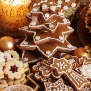 Christmas cookies on a table