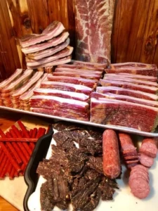 Dried meat, sausages and bacon in MO State fair in 2018