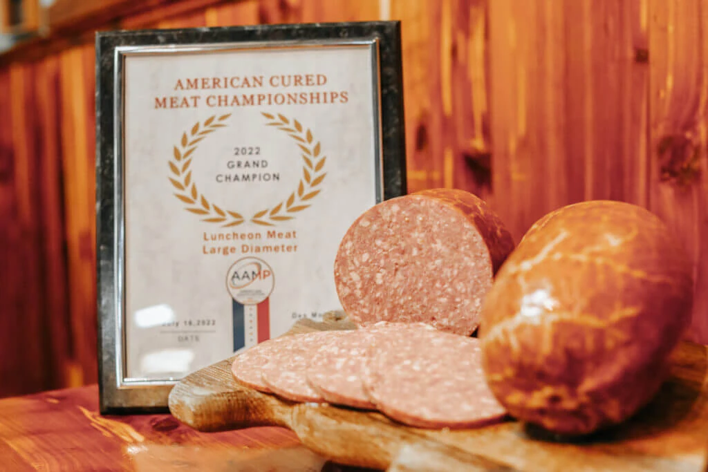 German Bologna 2022 grand champion award by America Cured Meat Championships